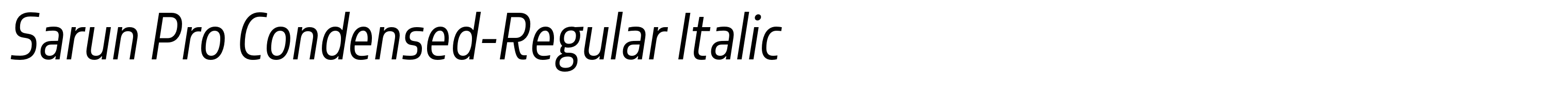 Sarun Pro Condensed-Regular Italic